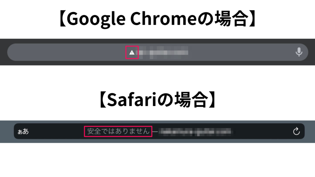 「SSL設定をしなかった場合」のURL表示